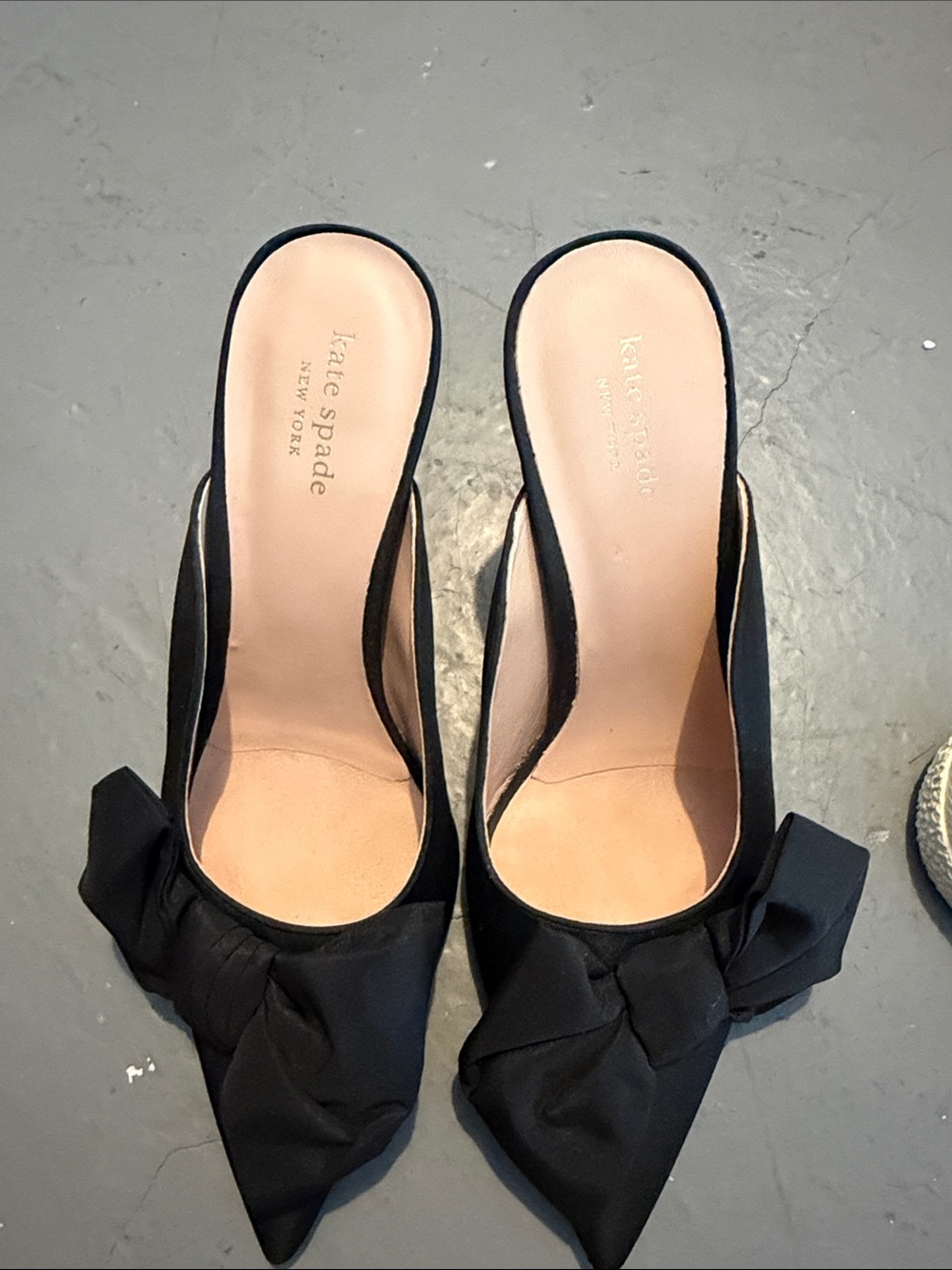kate spade Black Bow Pointed-Toe Slip-On Mules - Picture 5 of 12